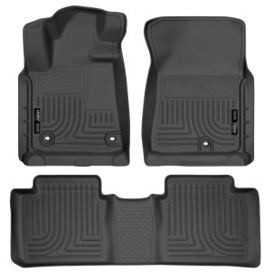 Toyota Tundra Floor Liners - Front & 2nd Seat - Husky Liners - WeatherBeater - Black - 2014